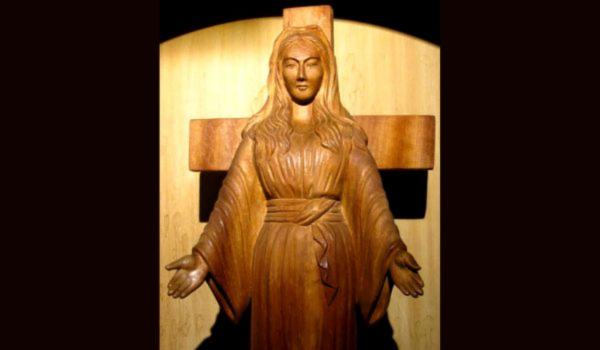 Japanese Church with a famed statue of weeping Virgin Marya