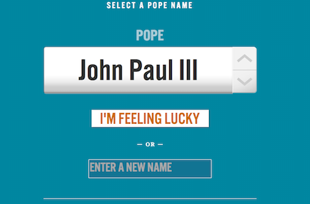 Introducing the Pope Name Predictor