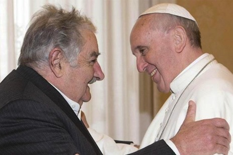 Pope's warm welcome for the 'world's poorest president'