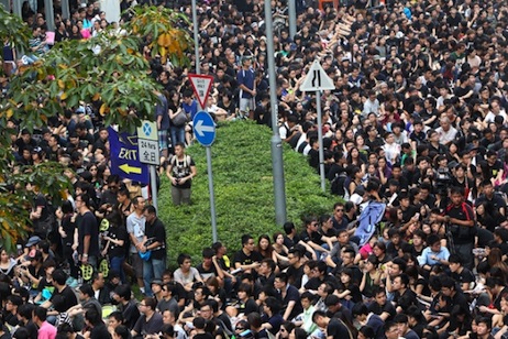 Thousands march to 'defend Hong Kong's core values'