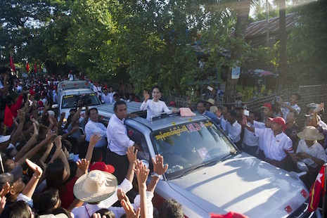 Myanmar's Suu Kyi takes campaign to divided Rakhine