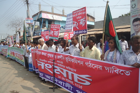 Thousands march against land-grabbing in Bangladesh