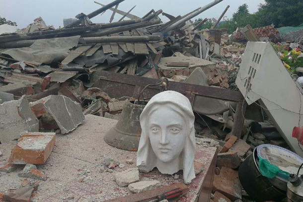 Third church demolished in China's Jinan Diocese