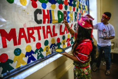 Children use art to protest martial law in Mindanao