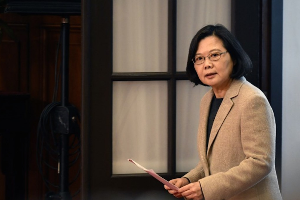 Taiwan's Tsai tells pope 'peace will trump violence'