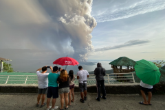 Philippine bishop appeals for help as volcano erupts