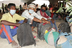Anger over Indian migrants being sprayed with chemicals 