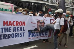 Muslims stage anti-Macron marches in Indonesia