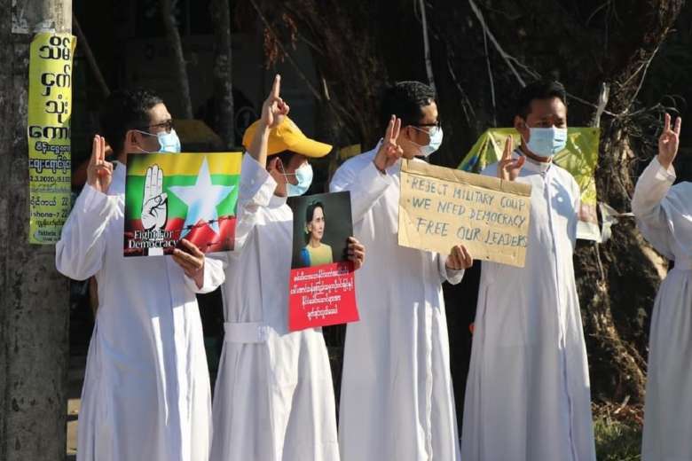 Religions Unite Behind Anti Coup Protests In Myanmar Uca News