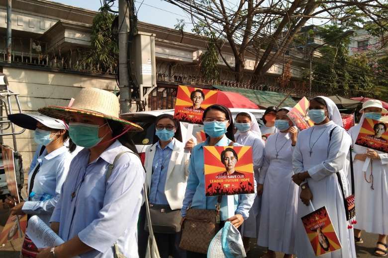 Catholics march for peace as protests intensify in Myanmar