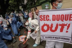 Philippine medical staff up protests over unpaid benefits