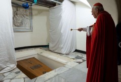 Pope Benedict XVI laid to rest at saints' spot 