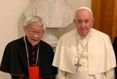 Pope Francis meets Cardinal Zen after Benedict’s funeral