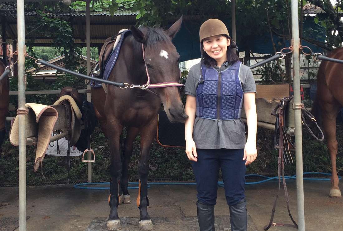 Horseback riding is among Maki Shinozaki’s many interests