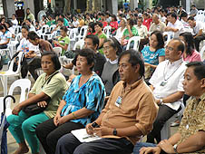Farmers, priests, nuns and concerned citizens gather in Makati City to celebrate Earth Day 2010